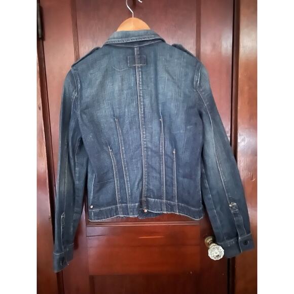 VINTAGE POLO JEANS CO RALPH LAUREN BLUE DENIM JACKET SZ M MEDIUM - Picture 2 of 4